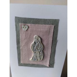 Porcelain hare card