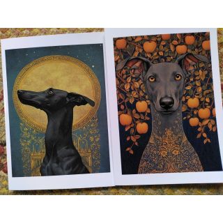 Two sighthound cards