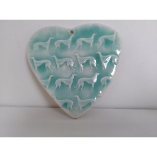 Porcelain sighthound heart