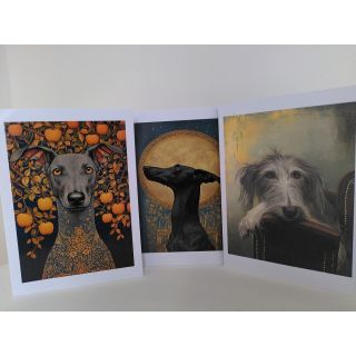 Three sighthound cards